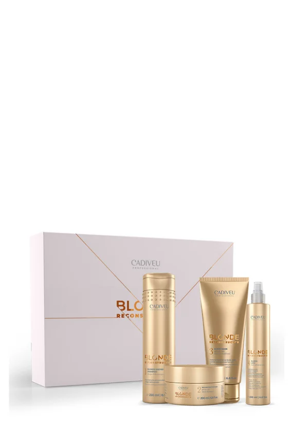 Cadiveu Blonde Reconstructor Onarıcı Renk Koruyucu Losyon + Saç Maskesi + Şampuan 3'lü Saç Bakım Seti - Cadiveu