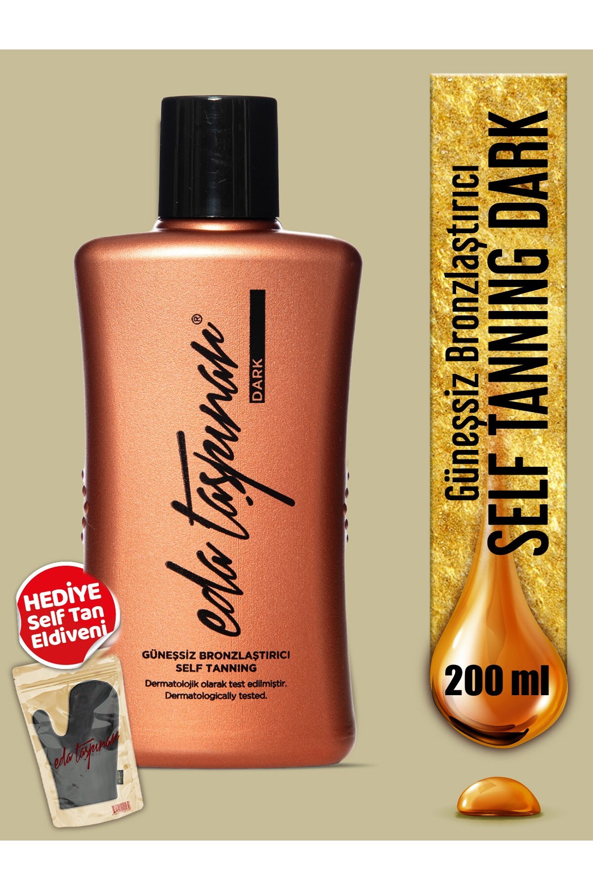 Eda Taşpınar Güneşsiz Bronzlaştırıcı Dark 200 ml - Eda Taşpınar
