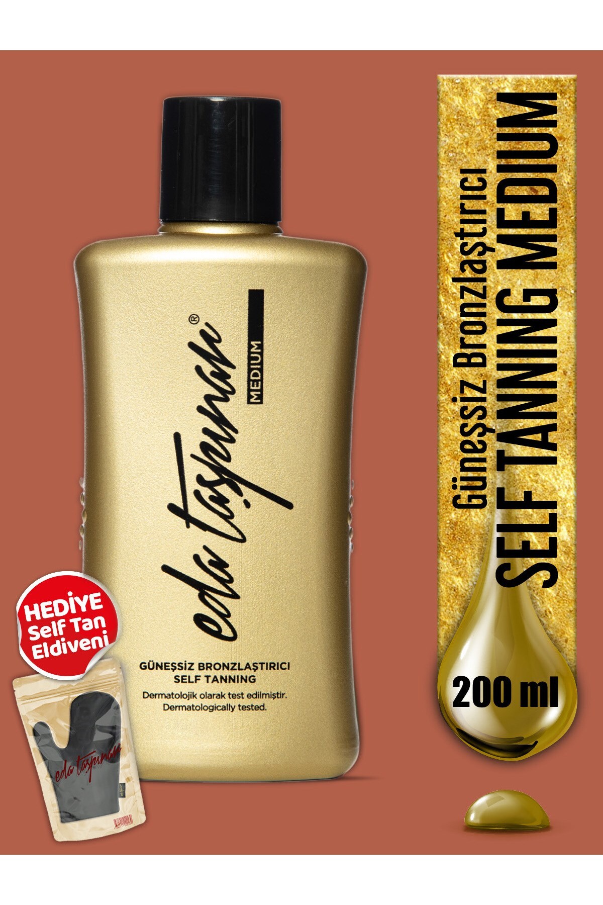 Eda Taşpınar Güneşsiz Bronzlaştırıcı Medium 200 ml - Eda Taşpınar