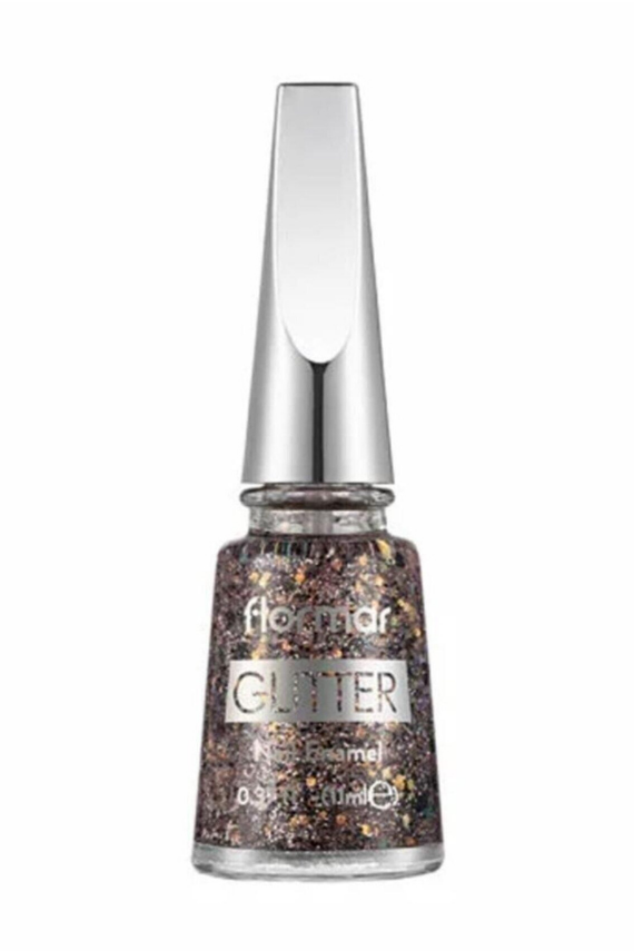 Flormar Glitter Yarı Transparan Parlak Bitişli Simli Oje 11 ml | 42 Copper - 1