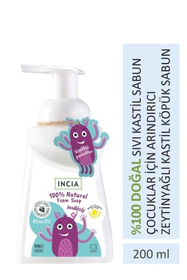 INCIA Çocuklar İçin Zeytinyağlı Doğal Köpük Sabun 200 ml - INCIA