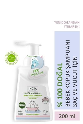 INCIA Organik Sertifikalı ve %100 Doğal Bebek Köpük Şampuanı 200ml - INCIA 