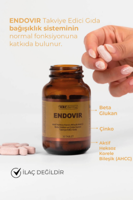 KRCDerma Endovir AHCC Immun Destekleyici Tablet 30 Tablet (1700 mg) - 3