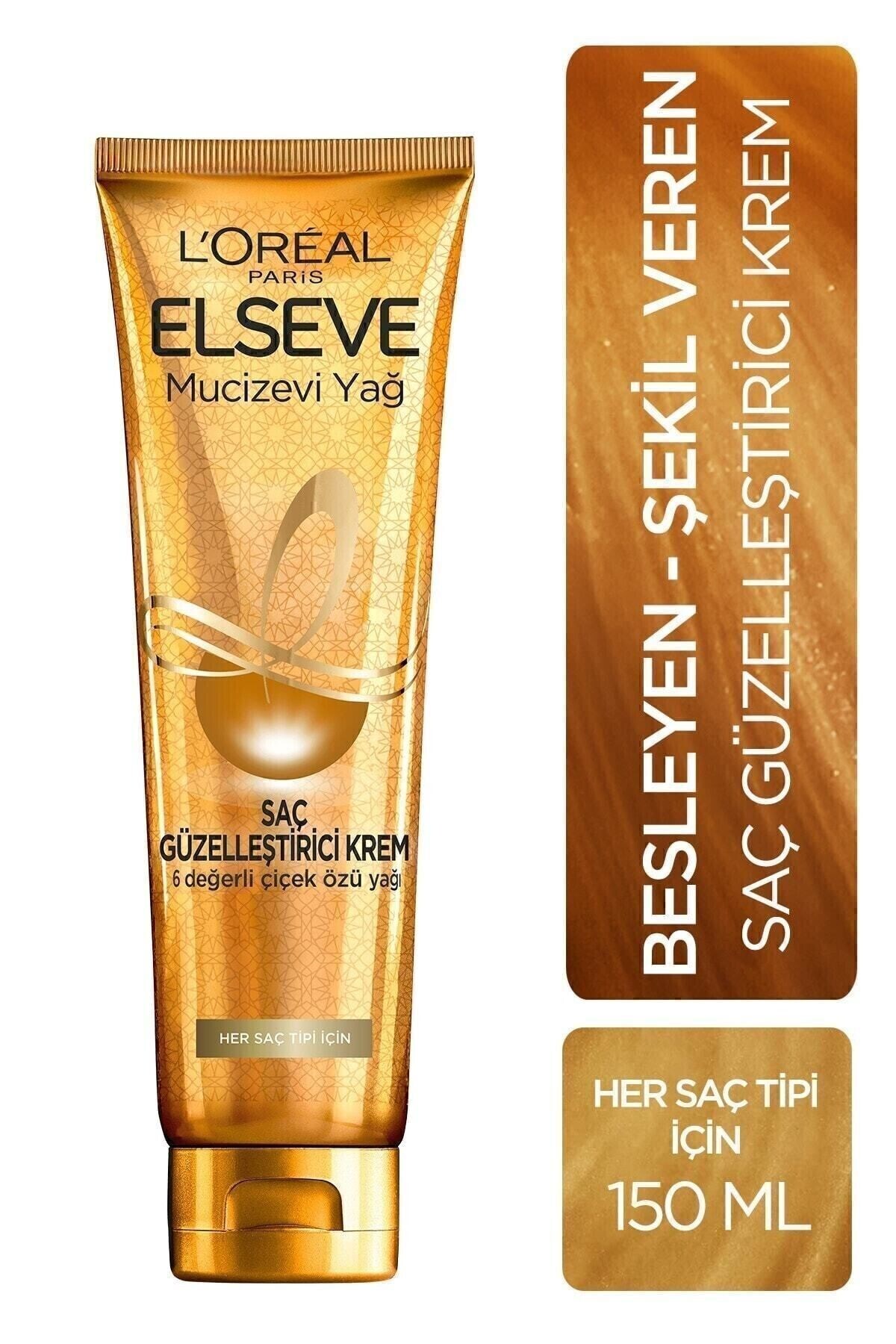 L'Oréal Paris Elseve Mucizevi Yağ Saç Güzelleştirici Krem 150 ml - Her Saç Tipi - 1