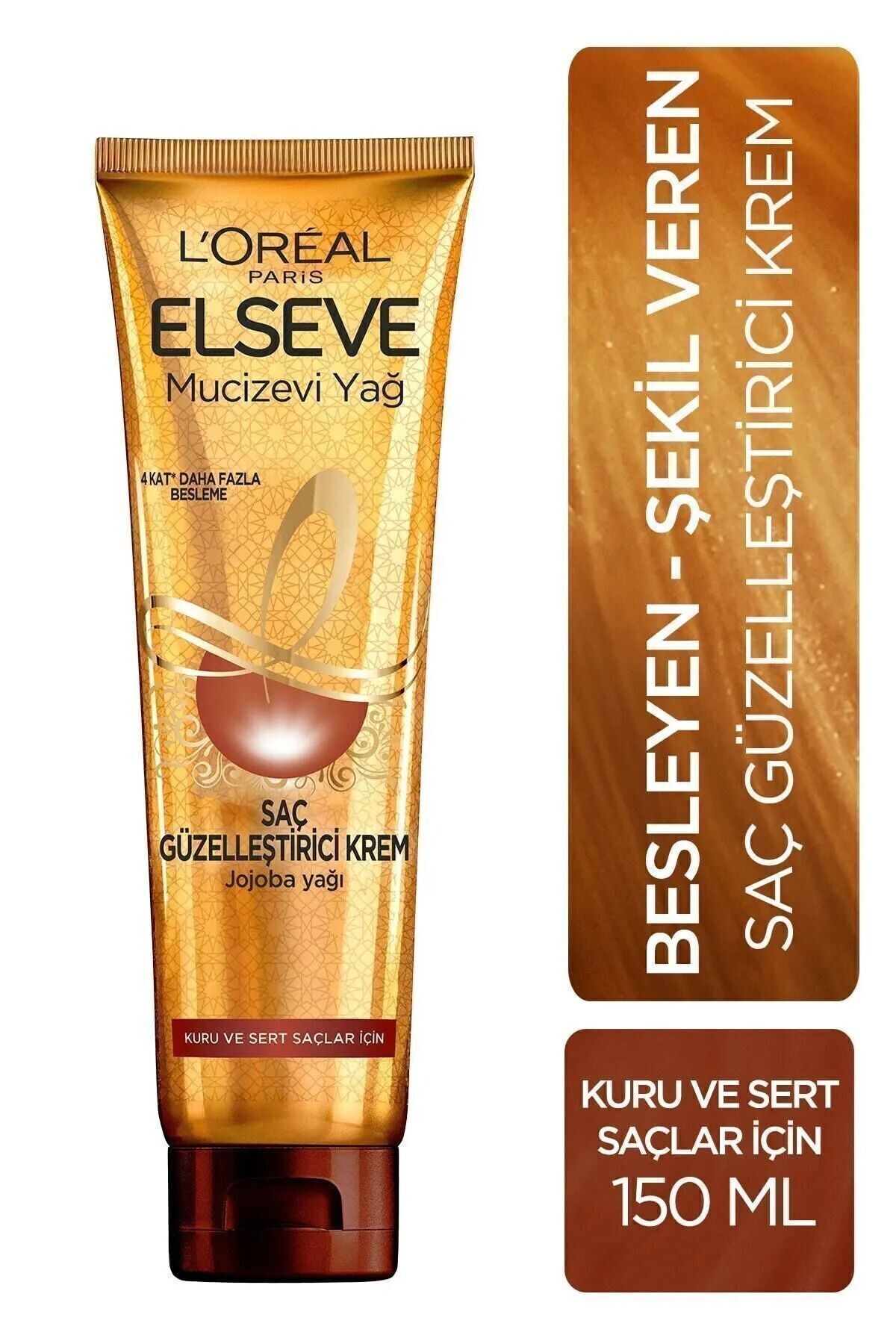 L'Oréal Paris Elseve Mucizevi Yağ Saç Güzelleştirici Krem 150 ml - Kuru ve Sert Saçlar - 1
