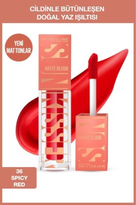 Maybelline New York Sunkisser Hazy Matte Likit Allık 36 Spicy Red - Maybelline