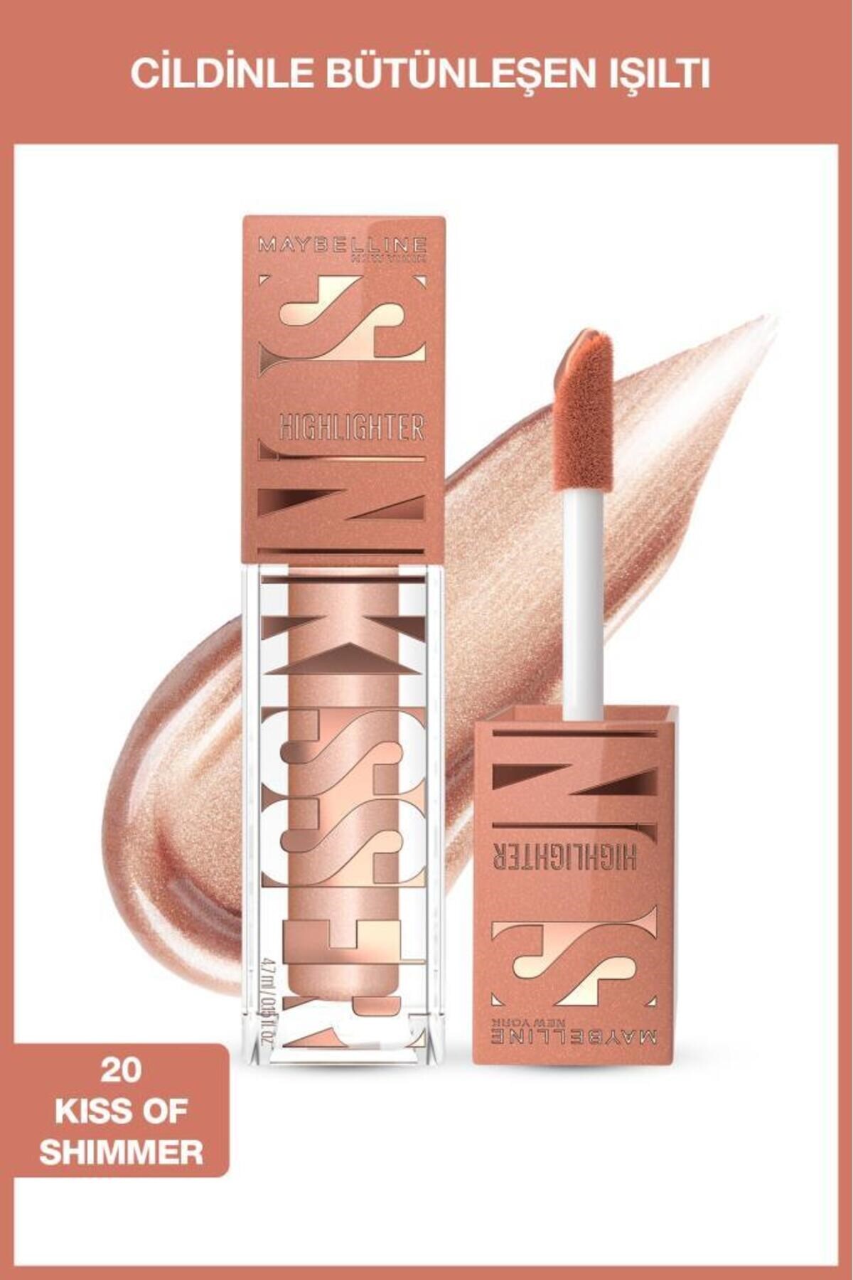 Maybelline New York Sunkisser Likit Aydınlatıcı Highlighter 20 Kiss of Shimmer - 1