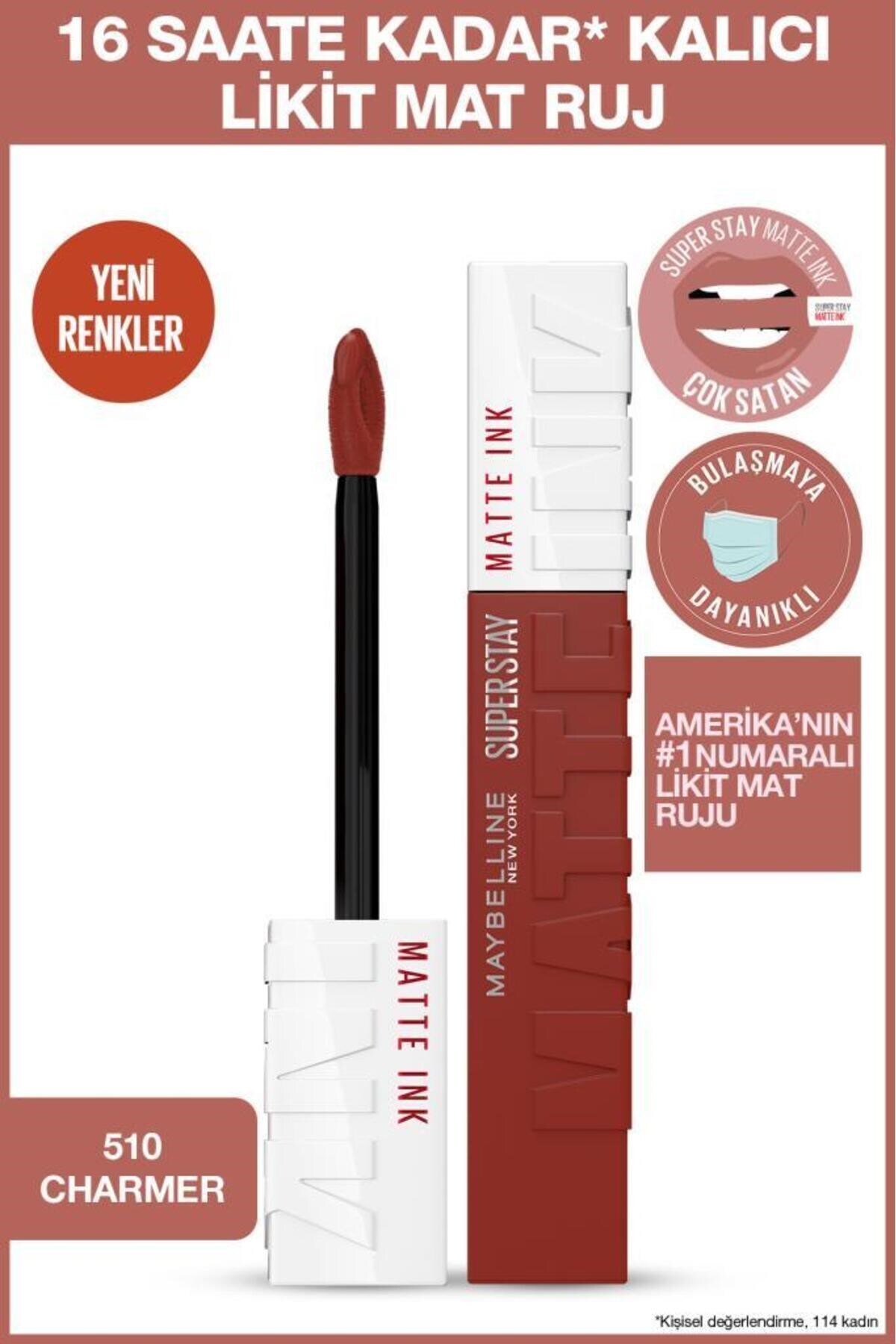 Maybelline New York Super Stay Matte Ink Likit Mat Ruj 510 Charmer - 1