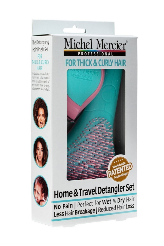 Michel Mercier Kalın ve Kıvırıcık Saçlar İçin Dolaşık Açıcı Fırça Seti - 1