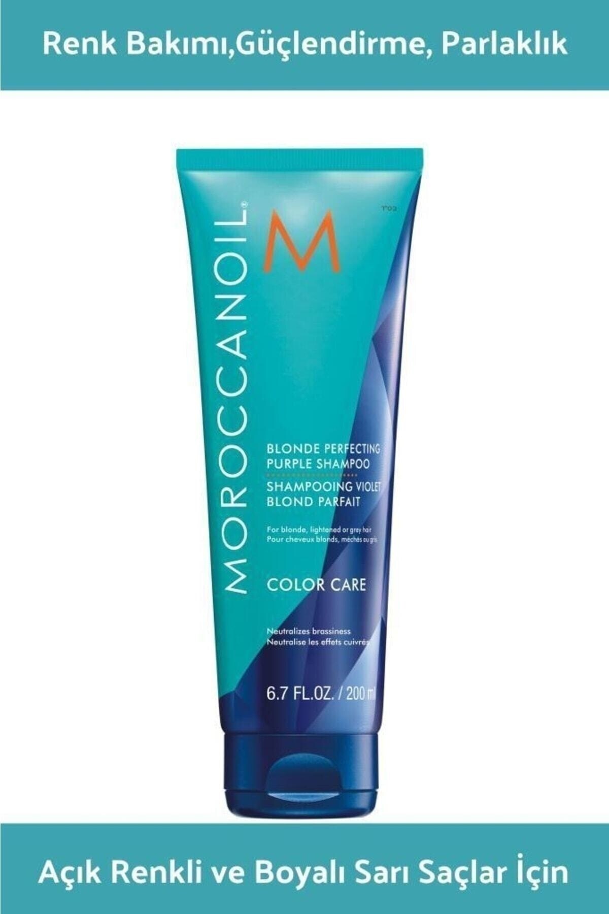 MOROCCANOIL Color Care Blonde Perfecting Sarı ve Gri Saçlar İçin Mor Şampuan 200 ml - MOROCCANOIL