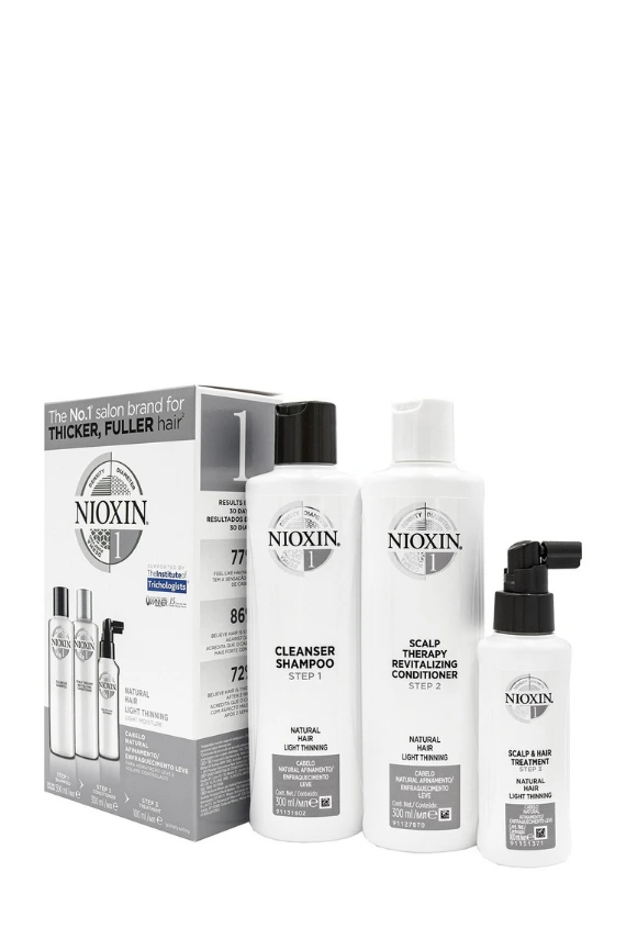 Nioxin 1 Dökülme Karşıtı Set Doğal Saçlar Büyük Boy - Nioxin