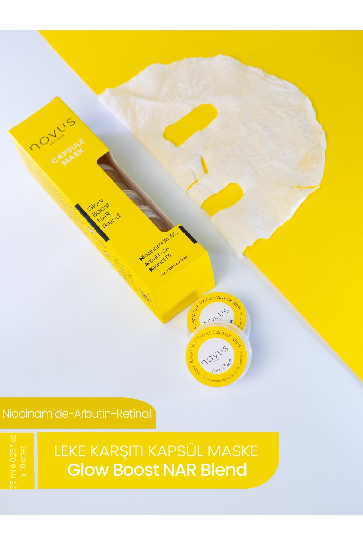 Novus Niacinamide 10% Arbutin 2% Retinal 1% Glow Boost Leke Karşıtı-Aydınlatıcı Maske - 1