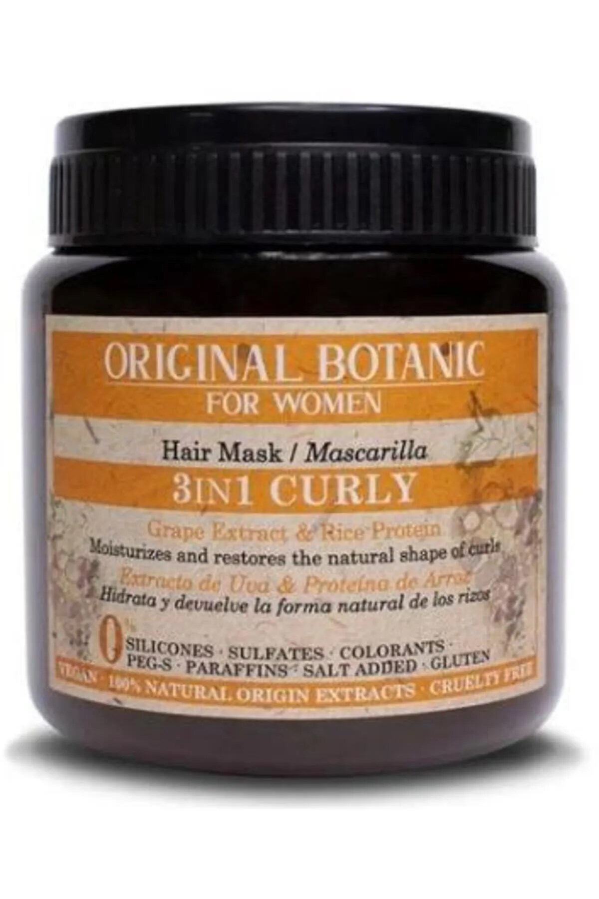 ORIGINAL BOTANIC Curly Kıvırcık Saçlara Özel Vegan Maske Kadın 250 ml - 1
