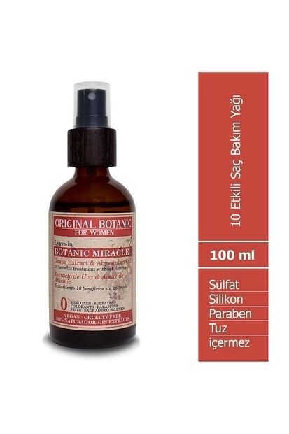 ORIGINAL BOTANIC Miracle 10 Etkili Vegan Saç Bakım Yağı Kadın 150 ml - ORIGINAL BOTANIC 