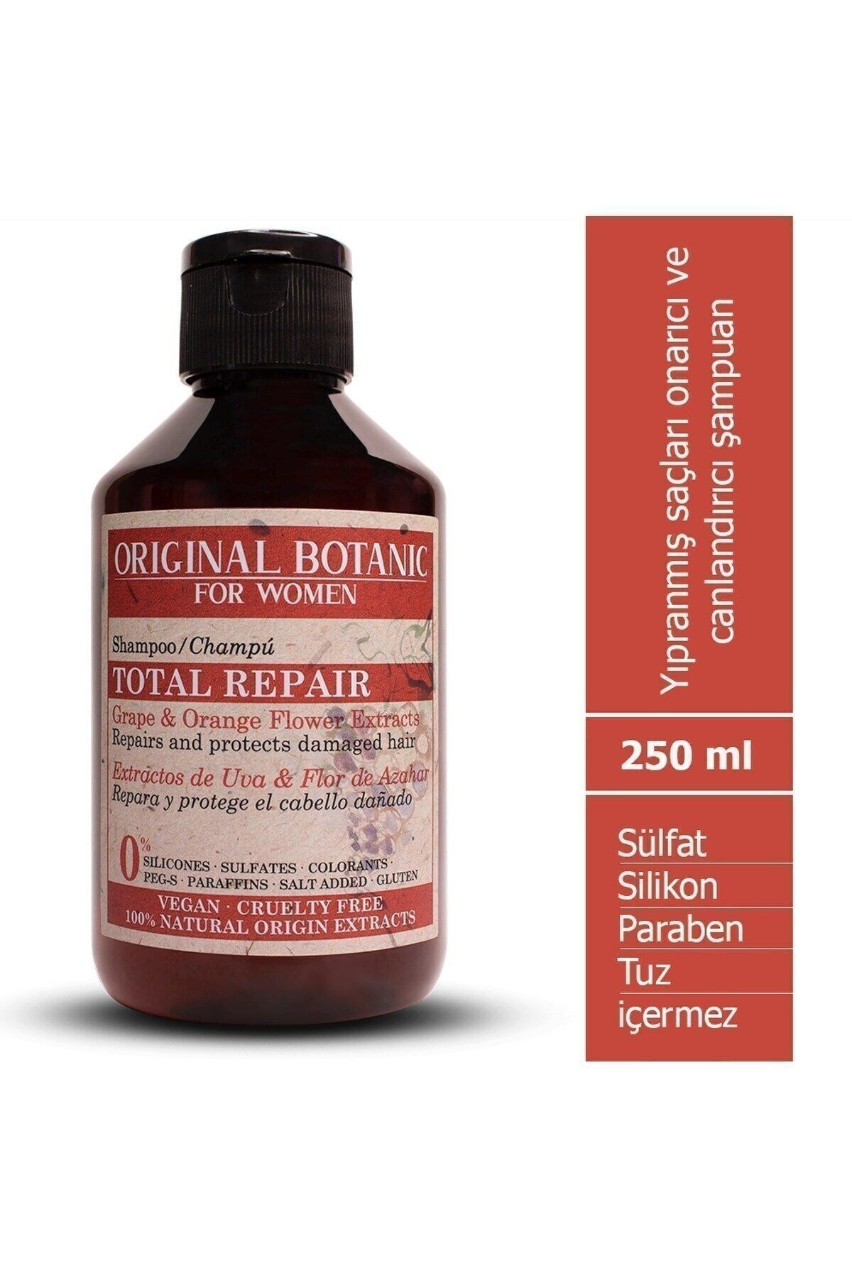 ORIGINAL BOTANIC Total Repair Komple Onarıcı Vegan Bakım Şampuanı Kadın 250 ml - 1