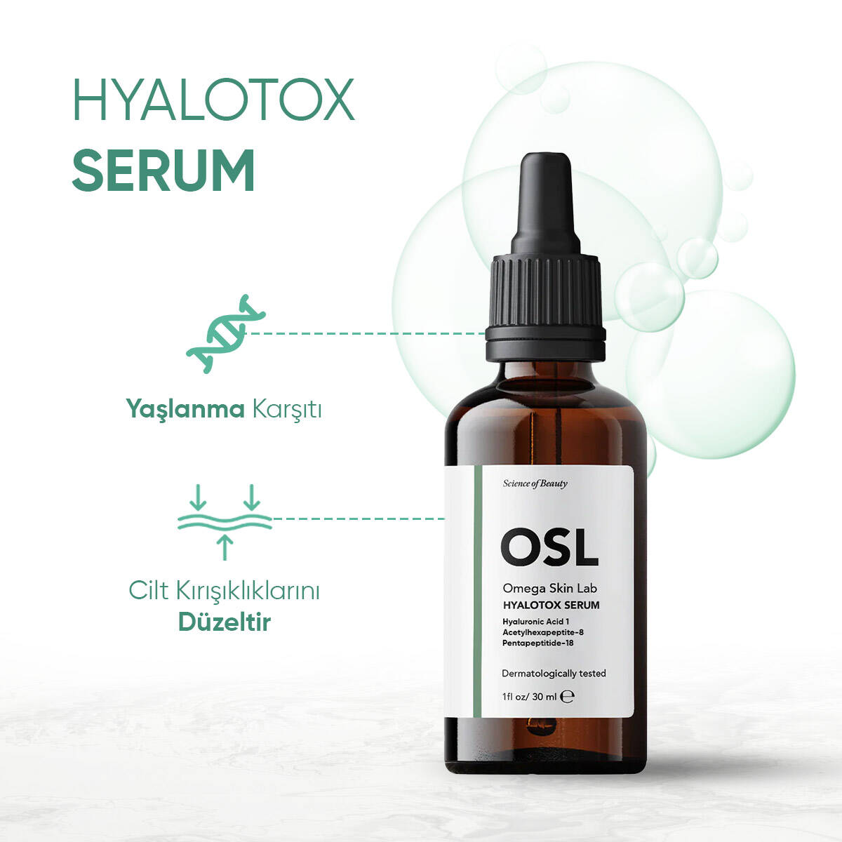 Osl Omega Skin Lab Yüz Ve Göz Çevresi Için Sıkılaştırıcı Serum - Hyalotox Serum 30ml - 3