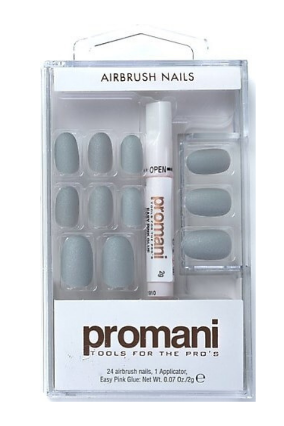 Promani Matte Takma Tırnak Kiti Antrasit Gri PR-5673 - Promani