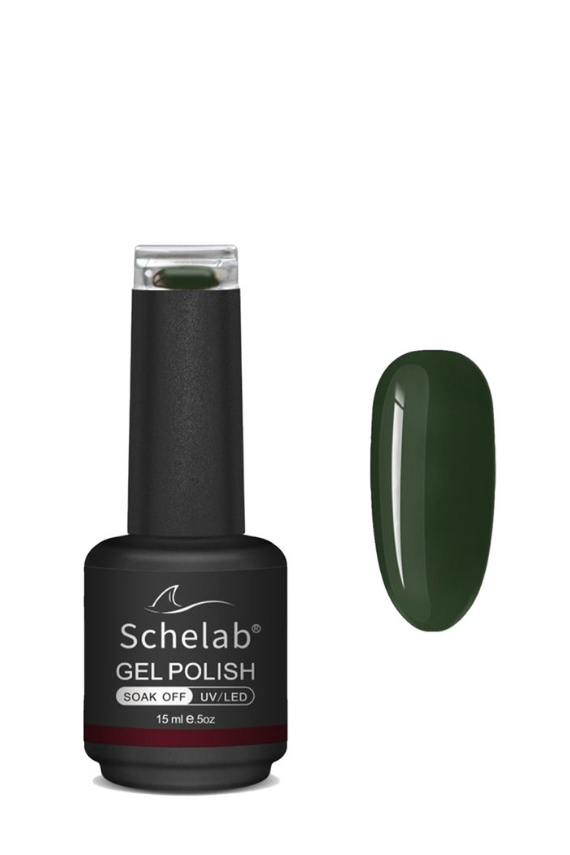 Schelab One Step Gel Kalıcı Oje 15 ml | Forest Green - 1