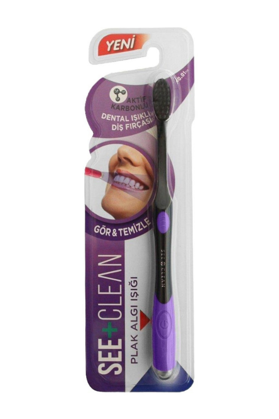 See Clean Plak Algılı Işıklı Diş Fırçası Mor - 1