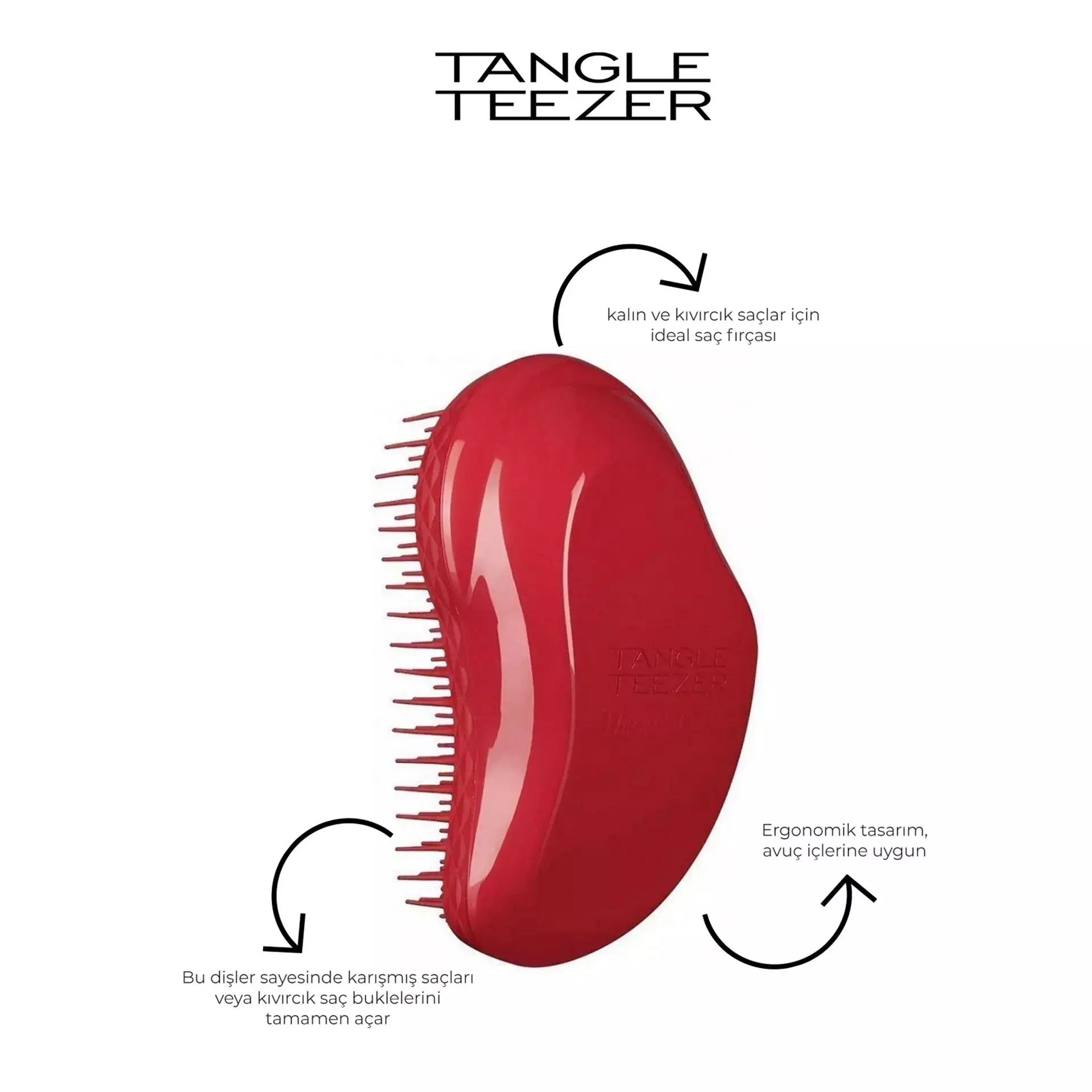 Tangle Teezer The Original Thick & Curly Salsa Red Saç Fırçası - 2