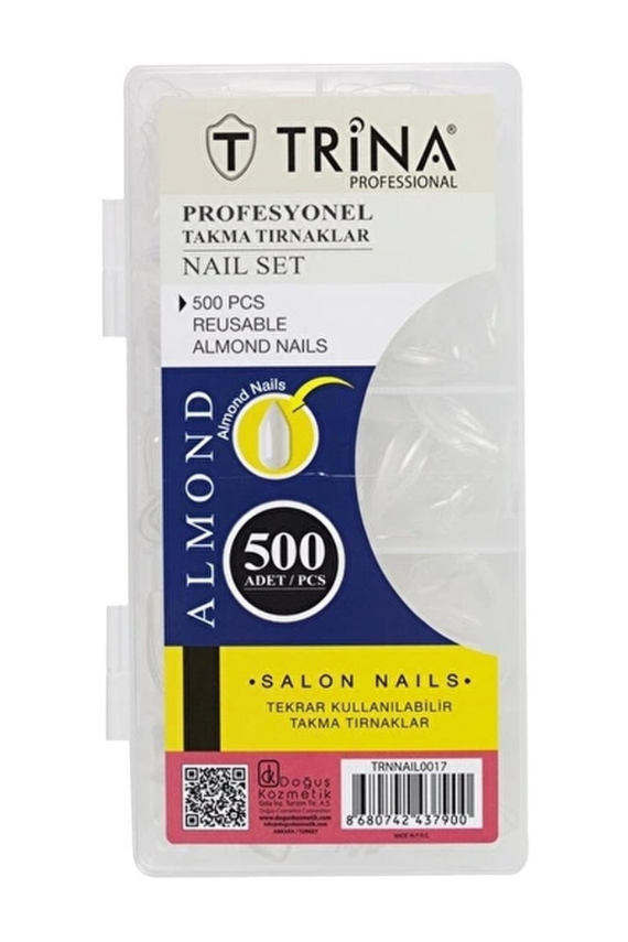 Trina Almond Takma Tırnaklar 500 Adet TRNNAIL0017 - Trina