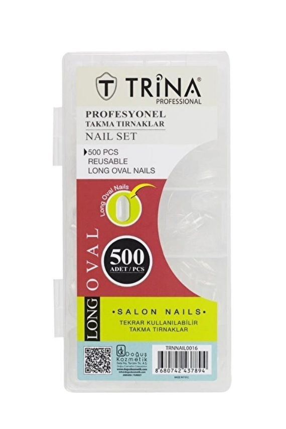 Trina Long Oval Takma Tırnaklar 500 Adet TRNNAIL0016 - 1