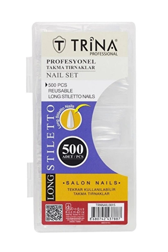 Trina Long Stiletto Takma Tırnaklar 500 Adet TRNNAIL0015 - 1