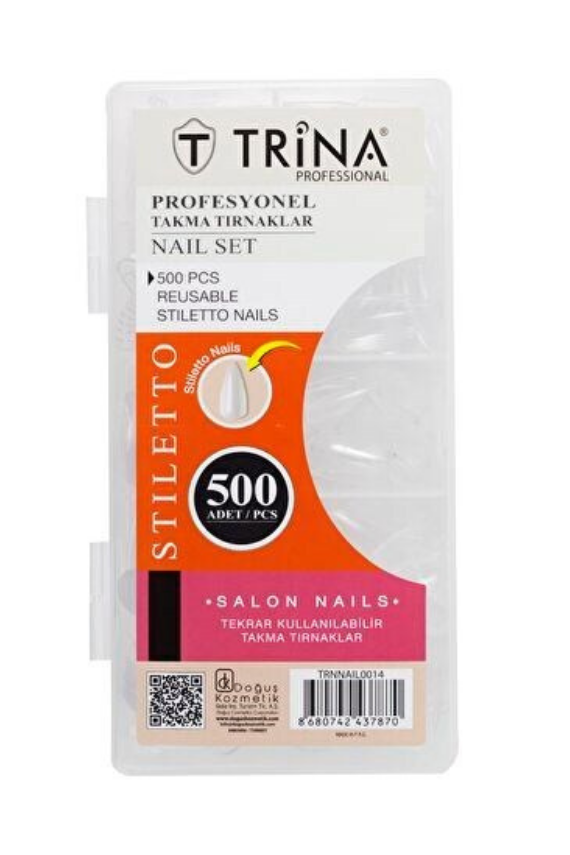 Trina Stiletto Takma Tırnaklar 500 Adet TRNNAIL0014 - Trina 
