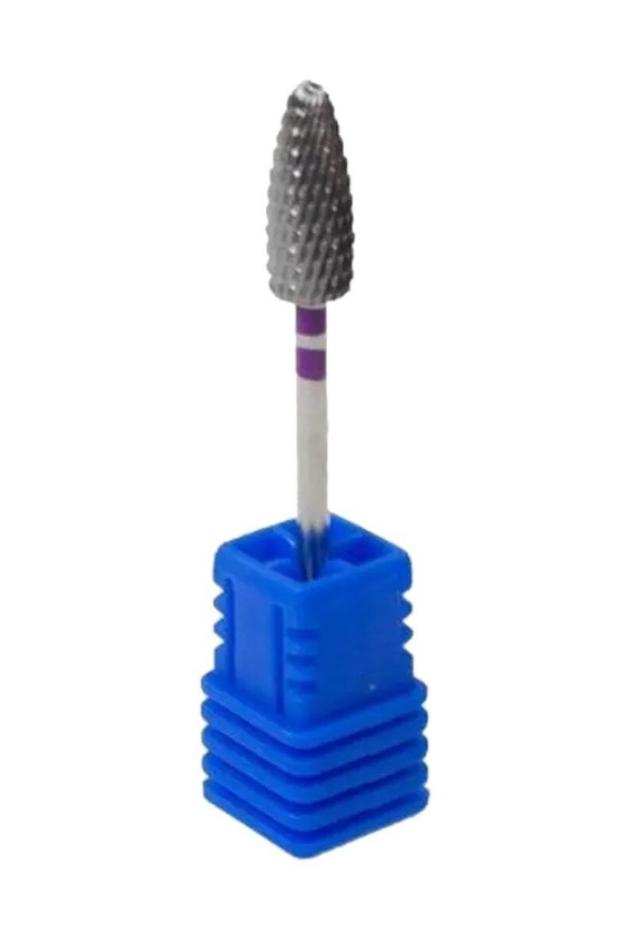 Trina Tungsten Karbür Freze Ucu Protez Tırnak Törpüsü Koni Mor TRNDRILBIT0008 - 1