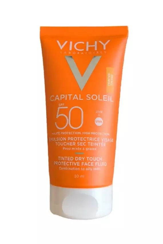 Vichy Capital Soleil Tinted Dry Touch Fluid Spf 50 Parlama Karşıtı Renkli Güneş Kremi 50 ml - 1