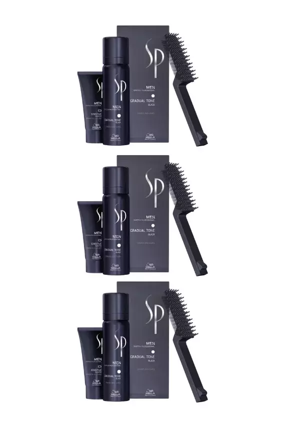Wella SP Men Pigment Mousse Siyah 60 ml x 3 Adet - 1