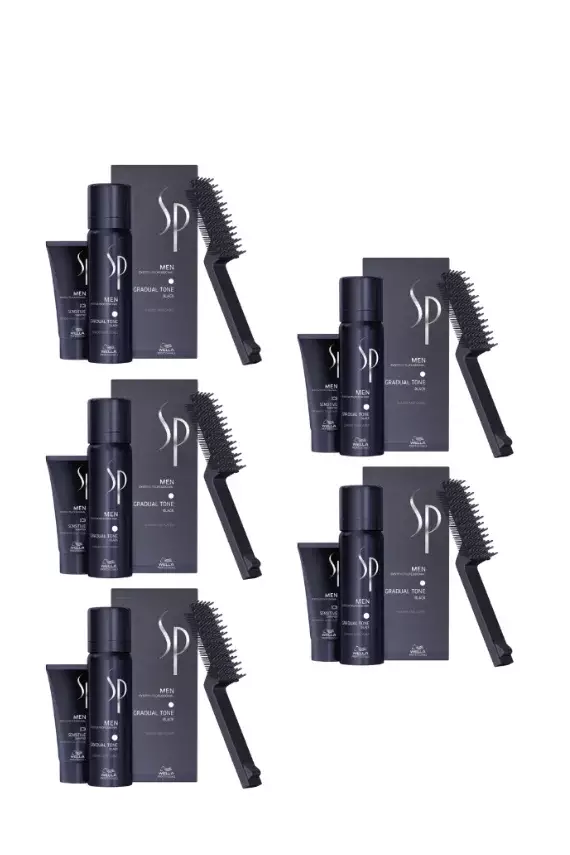 Wella SP Men Pigment Mousse Siyah 60 ml x 5 Adet - 1