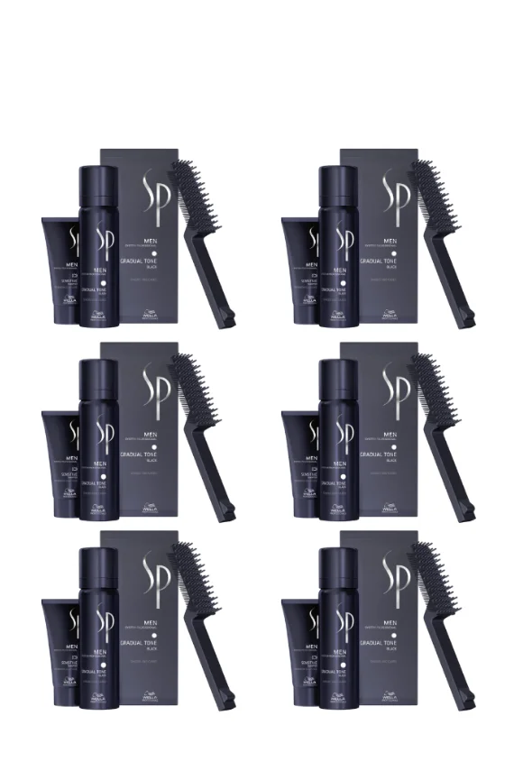 Wella SP Men Pigment Mousse Siyah 60 ml x 6 Adet - Wella