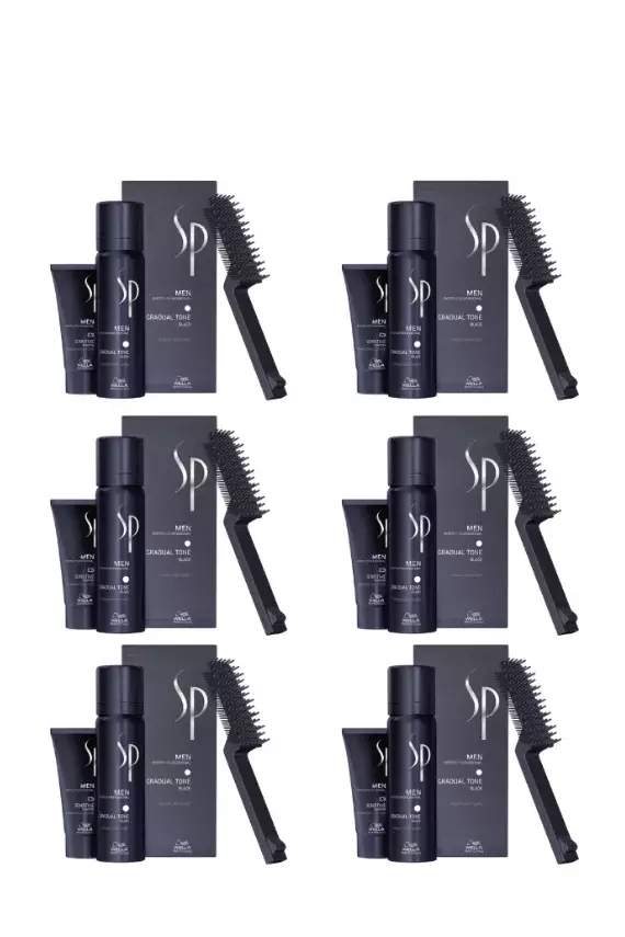 Wella SP Men Pigment Mousse Siyah 60 ml x 6 Adet - 1